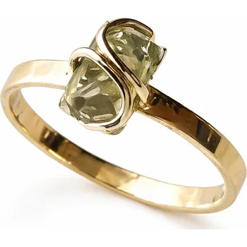 Prsten Zlatý prsten s vltavínem 1,710 g