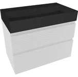 Naturel Koupelnová skříňka 2 zásuvková s umyvadlem Savona 78x53x44,8 cm bílá lesk SAVONA280BISATC