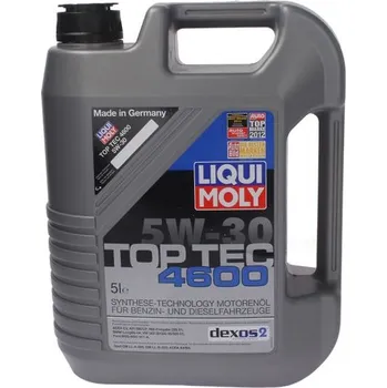 Motorový olej LIQUI MOLY TopTec 4600 (5L) 5W30 SN BMW LL-04 GM LL-A-025 GM LL-B-025 MB 229.51 OPEL LL-A-025 OPEL LL-B-025 VW 502.00 VW 505.00 VW 505.01