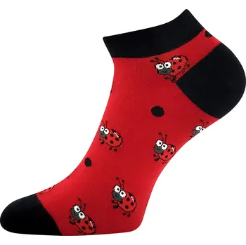 Dámská móda Kotníkové ponožky Lonka - Dewow, berušky Barva: Červená, Velikost: 35-38