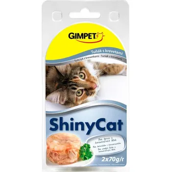 Krmivo pro kočku GimBorn GimCat ShinyCat tuňák s krevetami 2 x 70 g