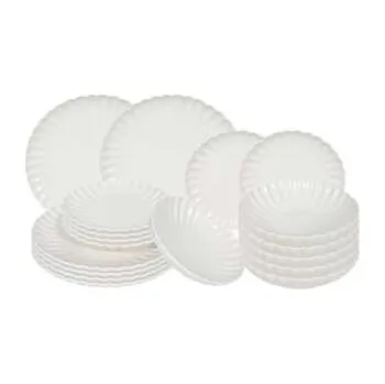 Talíř Jídelní servis MPLCo Flower White 18 ks