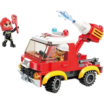 ostatní stavebnice Qman 12011-1 Stavebnice hasičského vozu Mine City, 110 dílků