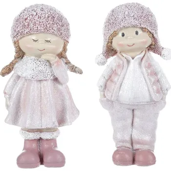 Vánoční dekorace Autronic Děti z polyresinu. Mix 2 druhů. Cena za 1ks., sada 4 ks