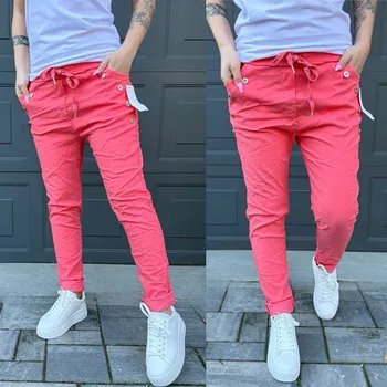 Dámské kalhoty Plátěné kalhoty AVIX II. Barva: Lososová