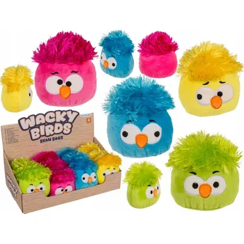 plyšák Veselí ptáčci, barevné plyšové plyšáci, antistresové hračky pro děti a