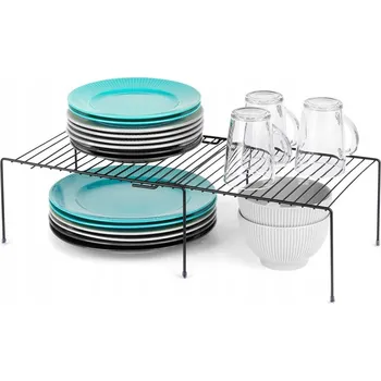 police KUCHYŇSKÁ POLICE NA PRACOVNÍ DESKU ROZTAHOVACÍ ORGANIZÉR DO SKŘÍŇKY KOVOVÁ ČERNÁ