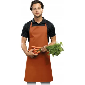 Pracovní zástěra Profesionální pracovní zástěra s laclem PREMIER WORKWEAR - 72x86 cm - ORANŽOVÁ TERACOTTA