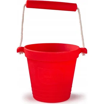 Hračka na písek Hračka Bigjigs Toys Plážový kyblíček červený
