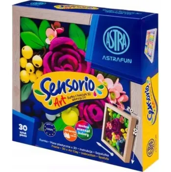 Obraz SENSORIO MODELOVACÍ HMOTA RŮŽE 3D + RÁMEČEK 20cm x 20cm ASTRA