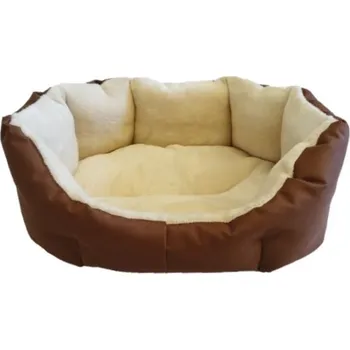 Pelíšek pro psa Pelech pro domácí mazlíčky - hnědobéžový - 45 x 30 cm