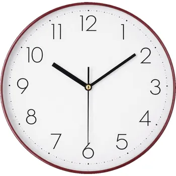 Hodiny NÁSTĚNNÉ HODINY TICHÉ MODERNÍ HNĚDÉ VELKÉ Ø 30 cm