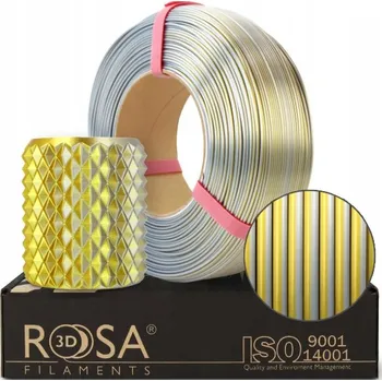 Filament Náplň do 3D tiskárny PLA filament Magic Silk Rosa3D Zlatá-Stříbrná 1kg