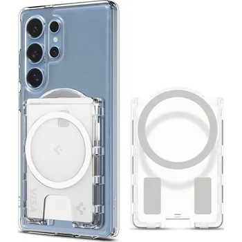 Peněženka Spigen Ultra Hybrid Wallet MagSafe+ peněženka Samsung Galaxy S25 Series čirá