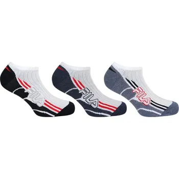 Pánské ponožky Ponožky FILA 3-pack Sneaker White-Navy 39-42
