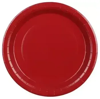 Talíř Papírové talíře tmavě červené 23 cm – 6 ks