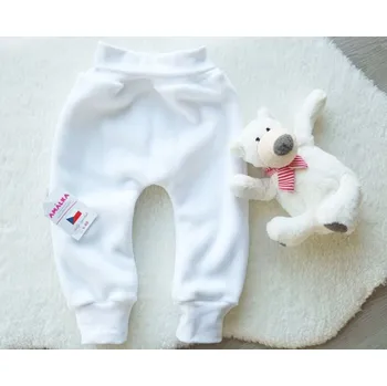 Amálka Fleecové zateplené kalhoty bílé Velikost: 80
