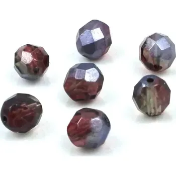 Korálek Ohňovky korálky broušené 8mm fialovo-hematitové – 15 ks