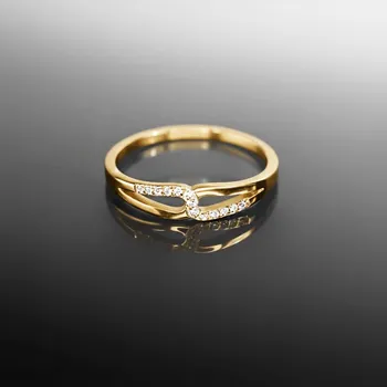 Prsten Prsten „Zlatá síla spojení“ z pozlacené chirurgické oceli č. 1896 - 65