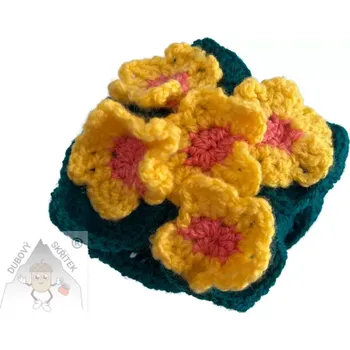 Velikonoční dekorace Dubový skřítek Primulka z háčku v hrníčku žlutá - květina, která nikdy neuvadne