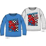 Kiddee Dětské tričko Spiderman - modré/šedé Barva: Modrá, Velikost: 98