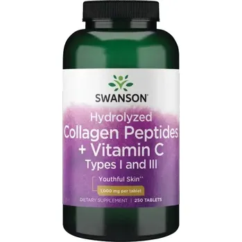 Kloubní výživa Swanson Hydrolyzed Collagen Peptides + Vitamin C 250 cps