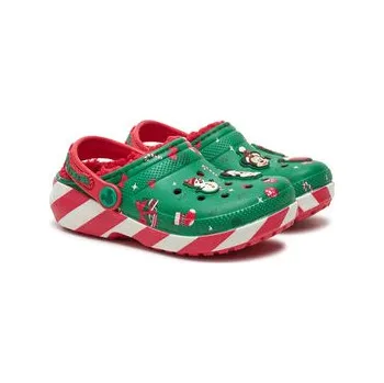 Pánské pantofle Nazouváky Crocs Classic Mickey Xmass Lined Clog K 210814 Zelená 28_29