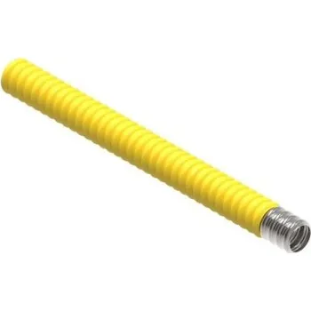 Vodovodní potrubí Flexira XCONNECT SYSTÉM trubka DN15, 5 m, v kole, s ochranným opláštěním, plyn, nerez, žlutá