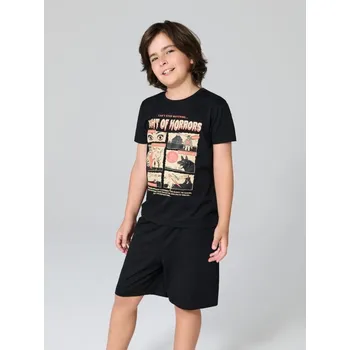 Chlapecké spodní prádlo Sinsay - Dvoudílné pyžamo s halloweenským motivem - černá - 263EV-99X - 263EV-99X-164