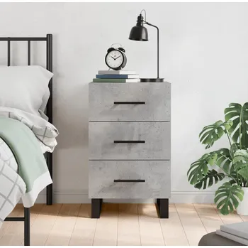 Noční stolek vidaXL Noční stolek 40 x 40 x 66 cm kompozitní dřevo [827685] Barva: Betonová šedá