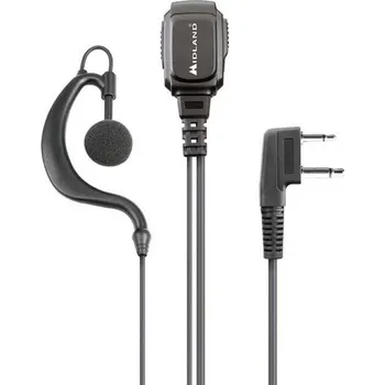 Elektronika Mikrofon Midland MA21-L PRO s krouceným kabelem, monofonní náhlavní soupravou, přepínačem VOX/PTT a