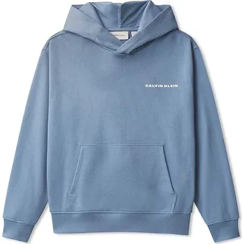 Chlapecká mikina Dětská bavlněná mikina Calvin Klein Jeans IB0IB02618.128.176.PPY2 modrá 50X, vel. 164