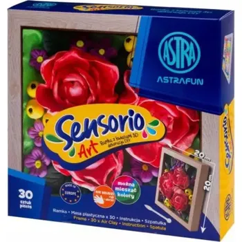 Obraz MODELOVACÍ HMOTA SENSORIO PIVOŇKY 3D + RÁMEČEK 20 cm x 20 cm ASTRA