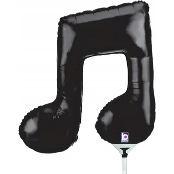 Balónek Fóliový balónek Černá NOTA Hudba Narozeniny Oslava 35 cm