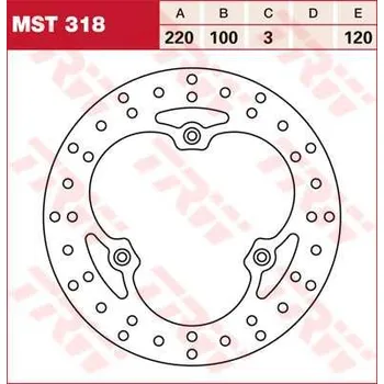 Brzdový kotouč TRW MST318 brzdový kotouč