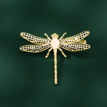 Brož Éternelle Brož ve tvaru vážky s opálem Théa B7392-LY11362 Zlatá