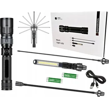 Svítilna LENA Dílenská svítilna INSPEKČNÍ LAMPA 4 NÁSTAVCE Multi Light LED PRO