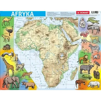 Puzzle Demart Puzzle 72 dílků Rámové Puzzle - Physical Africa