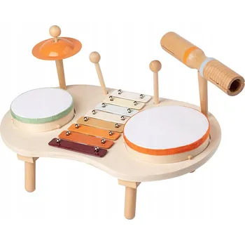Dřevěná hračka Dětská hračka na buben Dřevěná hračka na hudební nástroj na oslavu Dětský chlapec Dívka