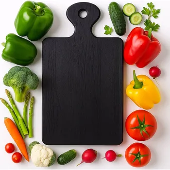 Kuchyňské prkénko Krájecí deska Galicja Molly s rukojetí 30 cm antracit