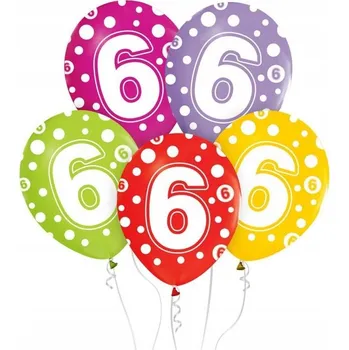 Balónek Sada balónků k 6. narozeninám