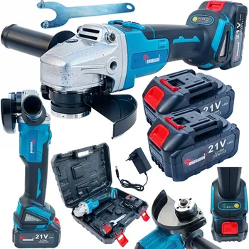 Dílna Ondragon Úhlová bruska 21V 125 mm + 2x 4,0 Ah + nabíječka