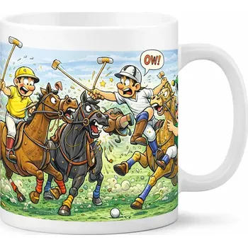 Hrnek s potiskem 330 ml koňské pólo CZ