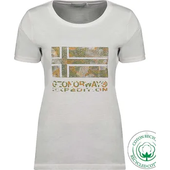Dámská móda Tričko Geographical Norway Weiß 7501682 XL