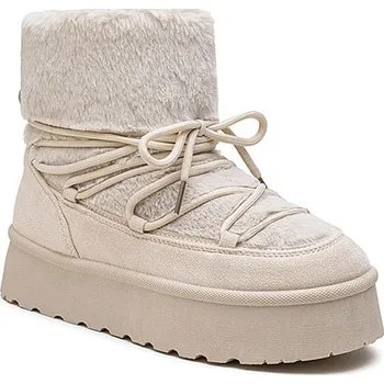 Dámské kozačky Boty Foreverfolie Beige 5253841 37