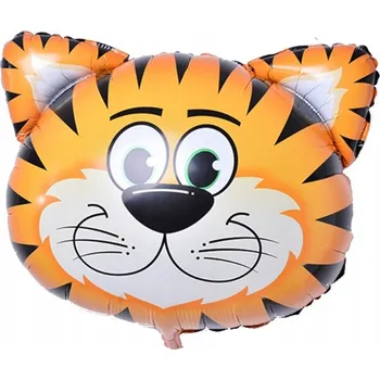 Balónek Velký fóliový balónek tygr 49x49 Cm narozeniny XL