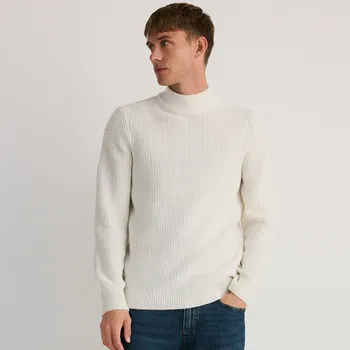 Pánský svetr Reserved - Svetr s rolákem - krémová - ZU409-01X - ZU409-01X-S-2