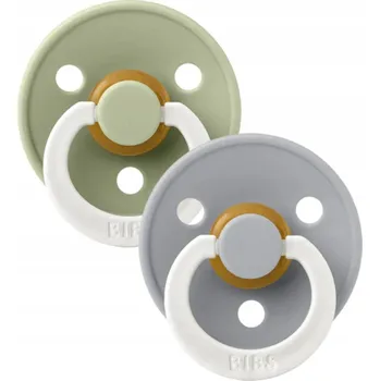 Dudlík Bibs kaučuk kulatý vícebarevný 18 m + 2 ks