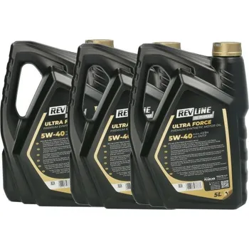 Motorový olej REVLINE Motorový olej ULTRA FORCE (3x5L) 5W40 SL SM SN B4 BMW LL-01 GM LL-B-025 MB 229.5 OPEL LL-B-025 VW 502.00 VW 505.00