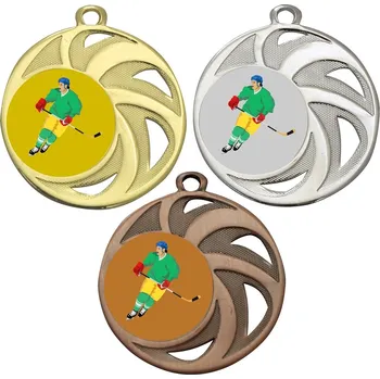 Hokejové medaile DI4503-L21 Zde napište text na štítky a součet zadejte do košíku. Více informací viz.POPIS v dolní části.